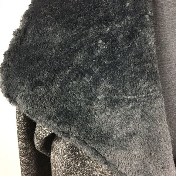 Steve Madden charcoal gray 1X faux fur lined coat - Picture 6 of 8